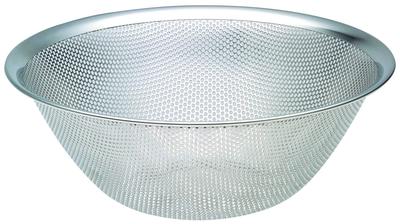 Yanagi Sori Stainless Steel Punching Strainer 23cm Made In Japan Colander Dishwasher Safe Molding Preparation Stainless Steel One-piece Tsubame-Sanjo