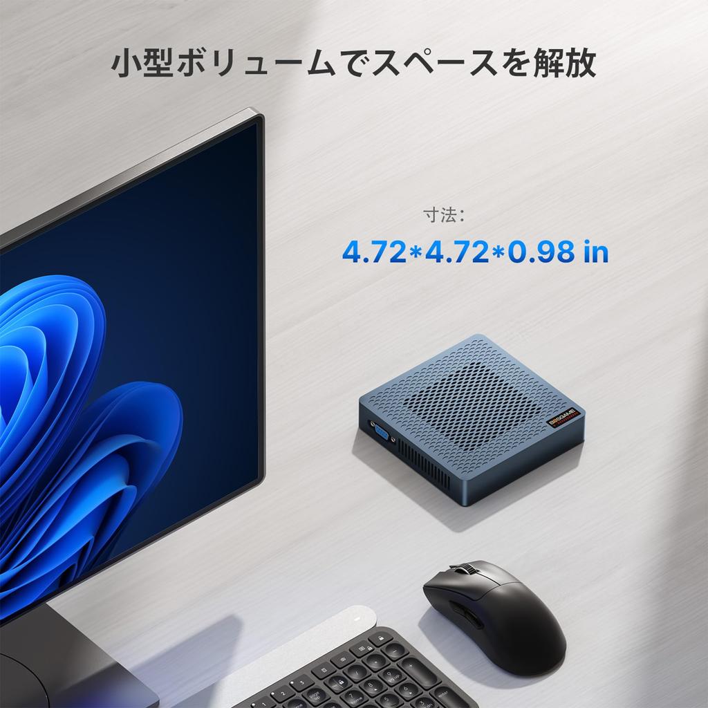 BOSGAME AG40 Mini PC with Intel Celeron N4020 Processor Up To 4GB 64GB Emmc TDP Dual Display 1000M USB Expandable SD SATA Windows 10 Pro 2.80 GHz,