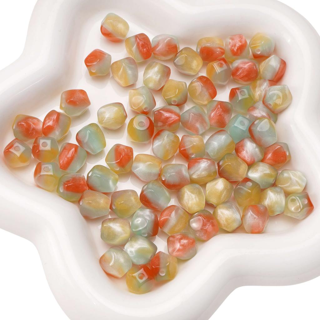 10mm 10Pcs Resin Octagon Beads Imitation Cat Eye Beads DIY Bracelet Necklace Earrings Jewelry Accessories