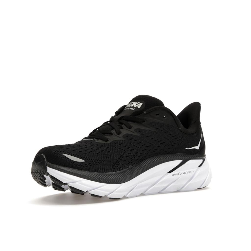 HOKA Clifton 8 Black White Women Sneakers 1119394-BWHT