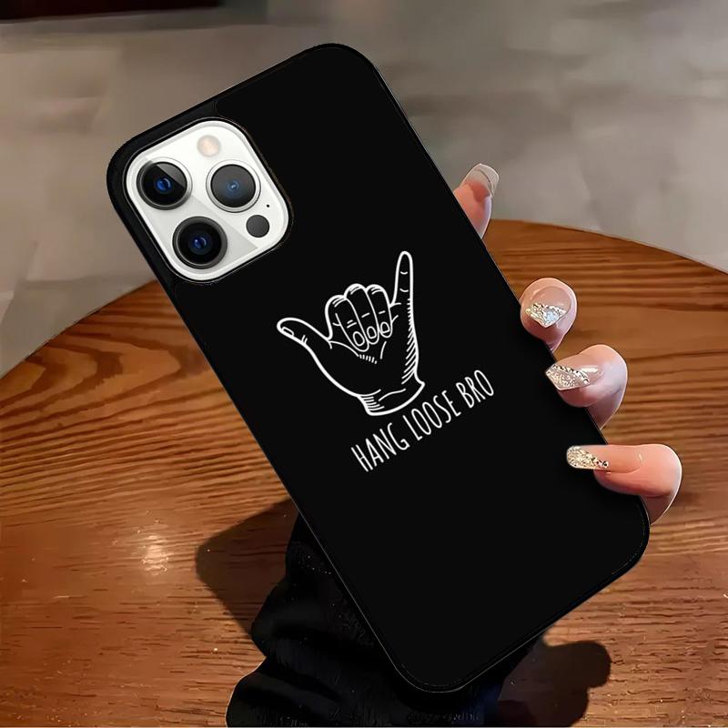 Shaka Hand Surf Hang Loose Surfing Phone Case For iPhone 17 Air 16 15 14 13 12 11 Pro Max Max Plus Bumper Case Cover