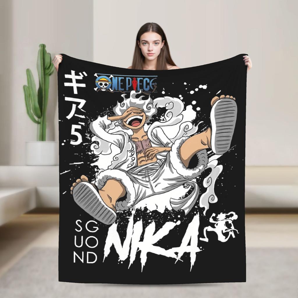 Luffy Blankets The Straw Hat Crew Flannel Awesome Warm Throw Blankets for Bed Sofa Decoration