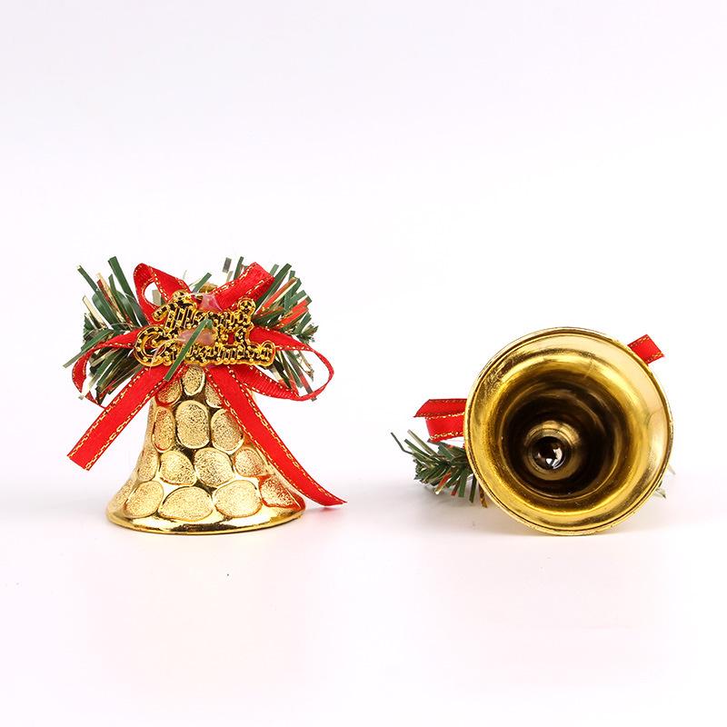 Christmas Leafy Gold Bell Tree Ornaments and Jingle Window Hangings