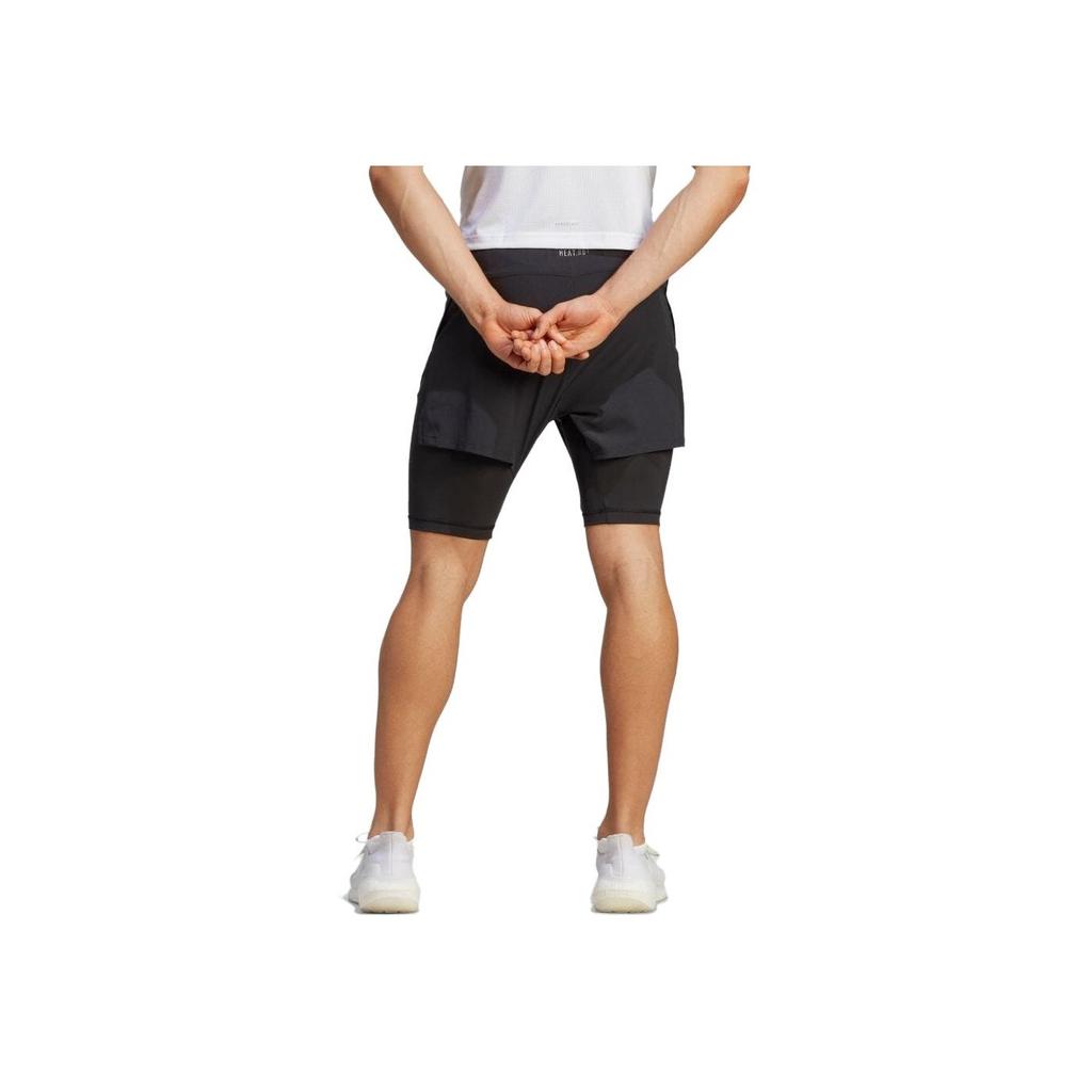 adidas Solid Color Mid-Rise Straight Leg Sports Shorts Men Shorts Black IB3466