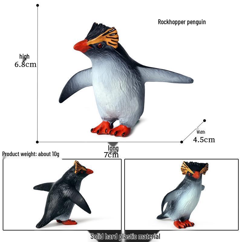 Polar Wildlife Animal Model Toy Set: Polar Bear & Penguin