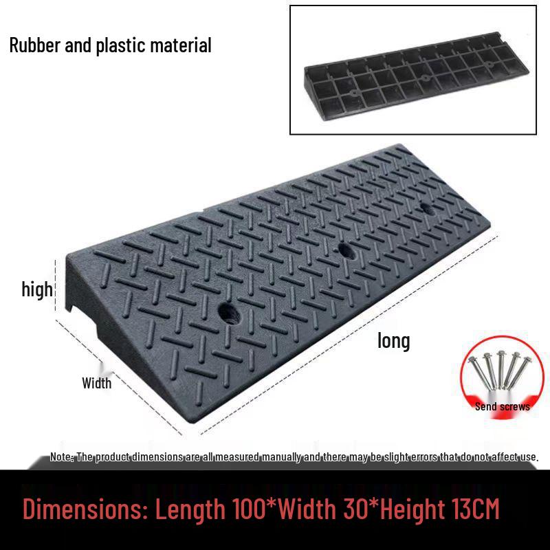 Curb and Threshold Ramp Mat - Rubber Slope for Home or Car Use