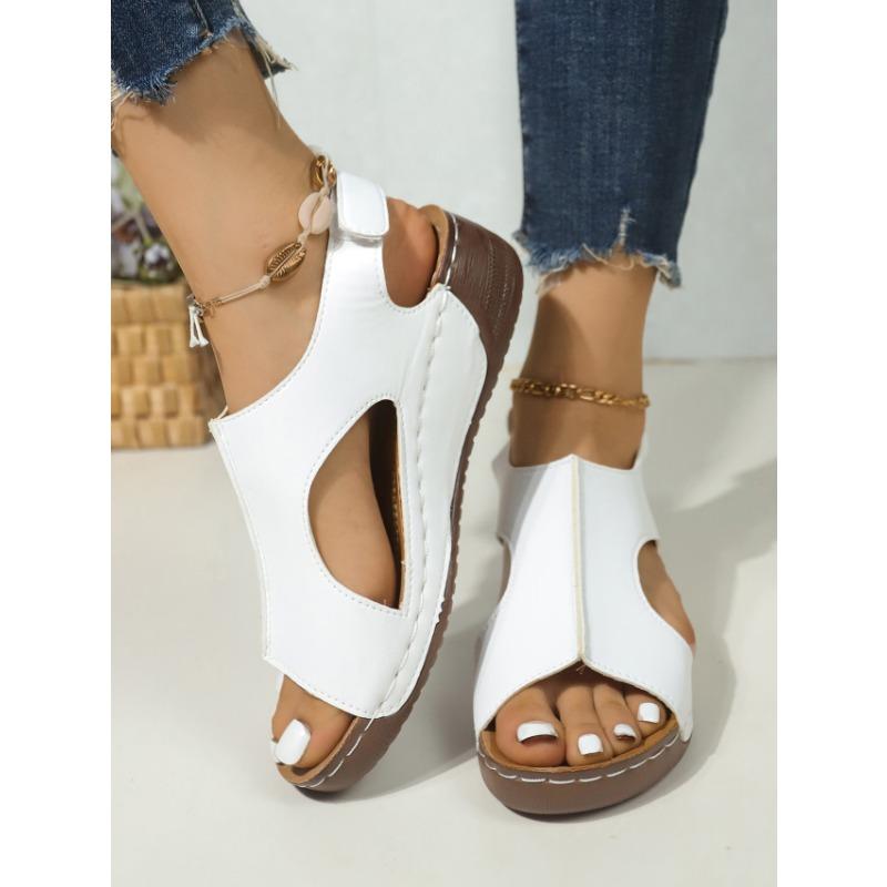 Women's Summer New Large-size Sandals Car Stitched Breathable Sandals
