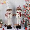 Christmas Decoration Snowman Standing Window Decoration Christmas Gift Doll 2pcs