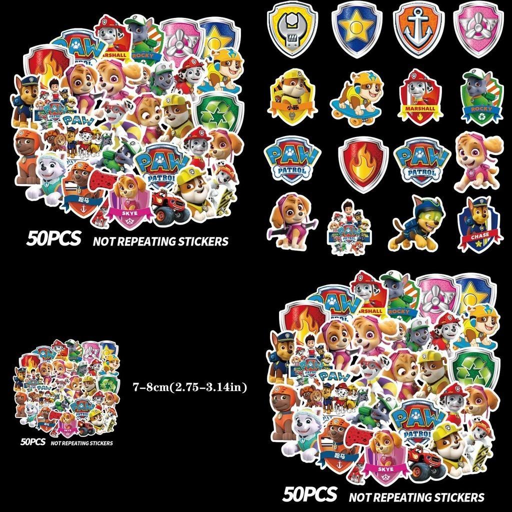 Vibrant Paw Patrol Sticker Pack Set Of 50/100 For Diy Waterproof Suitcase Fun