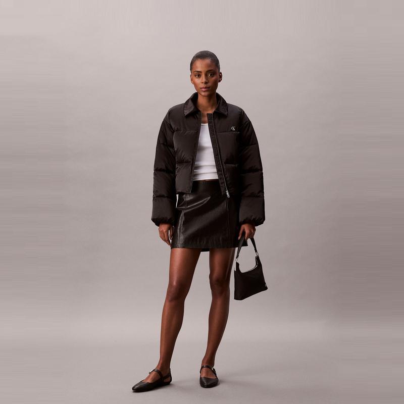 Calvin Klein Casual Letter Embroidered Loose Short Jacket Women Jacket 47D594G