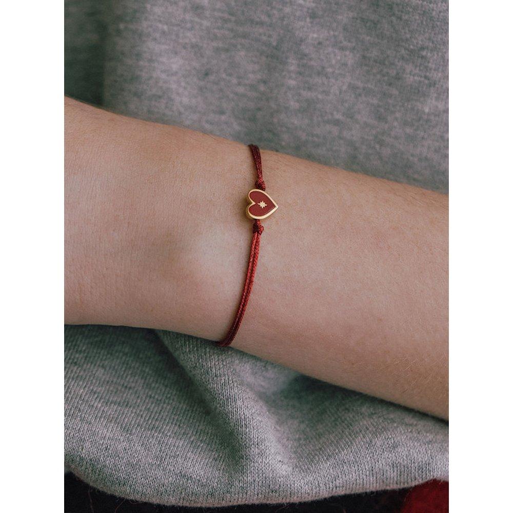 Heart Spade Enamel String Bracelet (Red) Bh6B36642Yb210