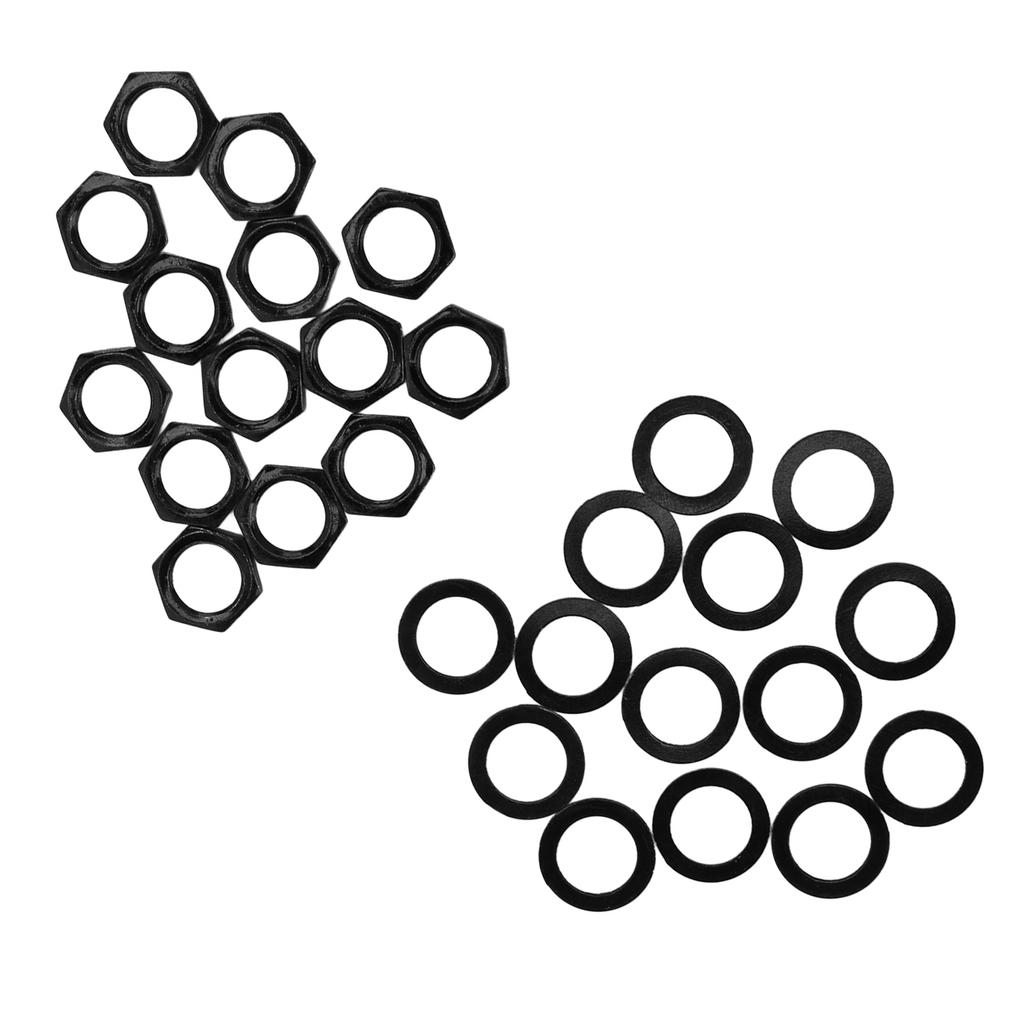 Nut Washer Kit Instrument Socket Connector Fasteners for Electric Guitar Bass M9 Female Thread