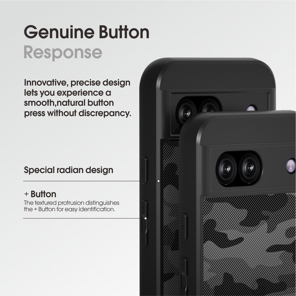 (Comes with wrist strap)IBMRS for Google Pixel 8a Case ,Camouflage PC Hard Back Soft edges Airbag Shockproof Transparent matte Back Cover Phone Case
