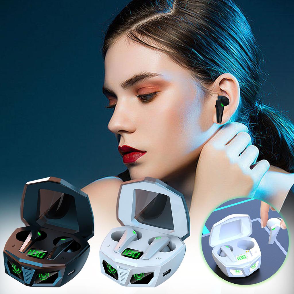 Bluetooth Headphones Ear Buds With LED Power Display Charging Case Earphones In-Ear Earbud With Microphone For Phone & Computer