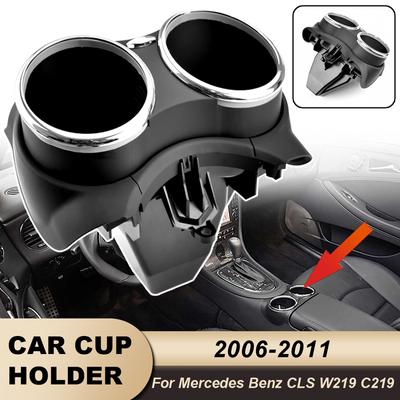 Držák nápojů do auta pro Mercedes Benz W219 C219 CLS500 CLS63 2006-2011 Dvojitý držák na pití 21968004149051 Černý