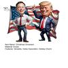 Trump Christmas Ornament 2024 Funny Trump Acrylic Ornament Christmas Tree Hanging Decoration for Car Rearview Accessory