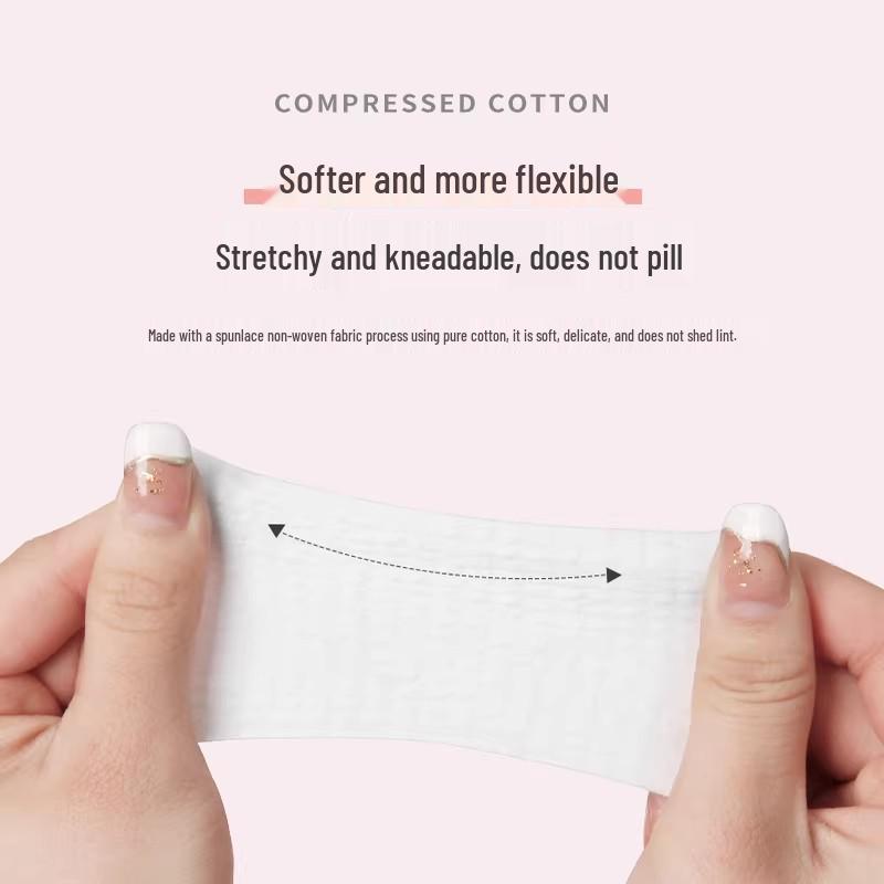 Travel-Size Compressed Embroidery Makeup Remover Pads - 12 Individually Packaged, Disposable Pearl Cotton Pads