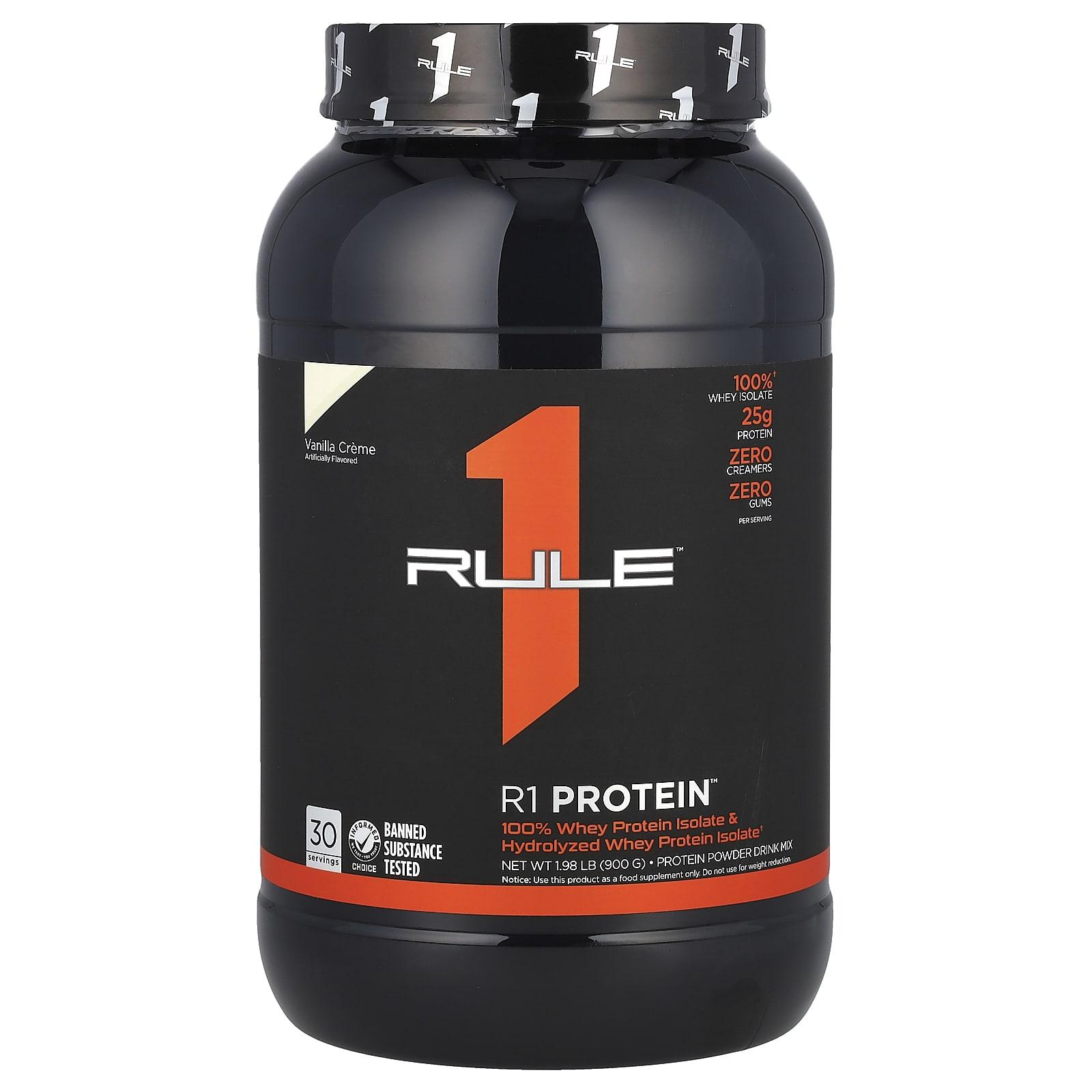 

Rule One Proteins, R1 Protein Powder Drink Mix, Vanilla Cream, 1.98 lb (900 g)