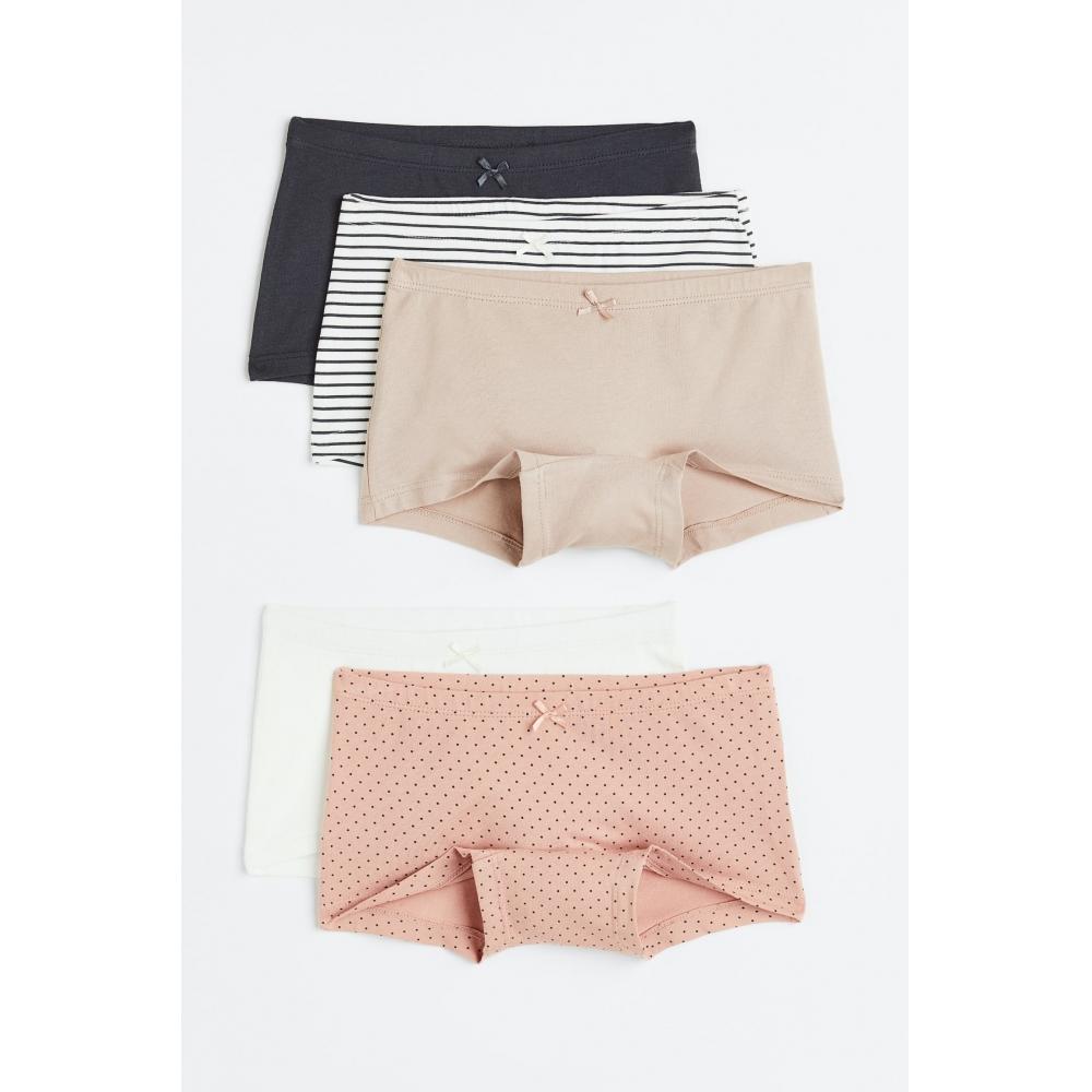 

Трусы-боксеры HM, 5 пар, пудрово-розовые, темно-серые