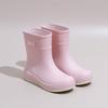 Women's Rain Shoes Rain Boots Medium Tube Velvet Warm Water Shoes Non-slip Waterproof Fashion Rubber Shoes