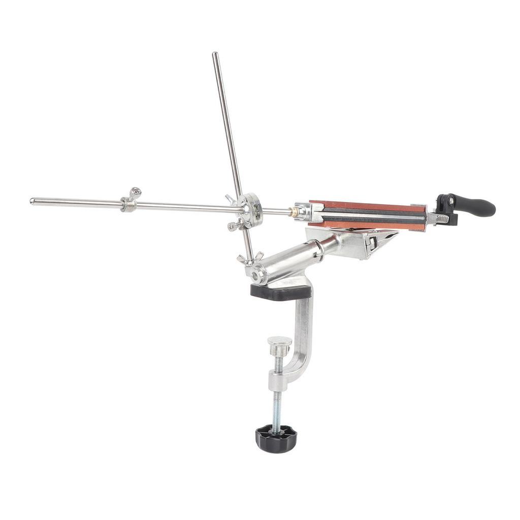 Fixed Angle Sharpener Kit 360 Degree Flip Design Adjustable Clamp 10 White Corundum Whetstones Chef Sharpening System