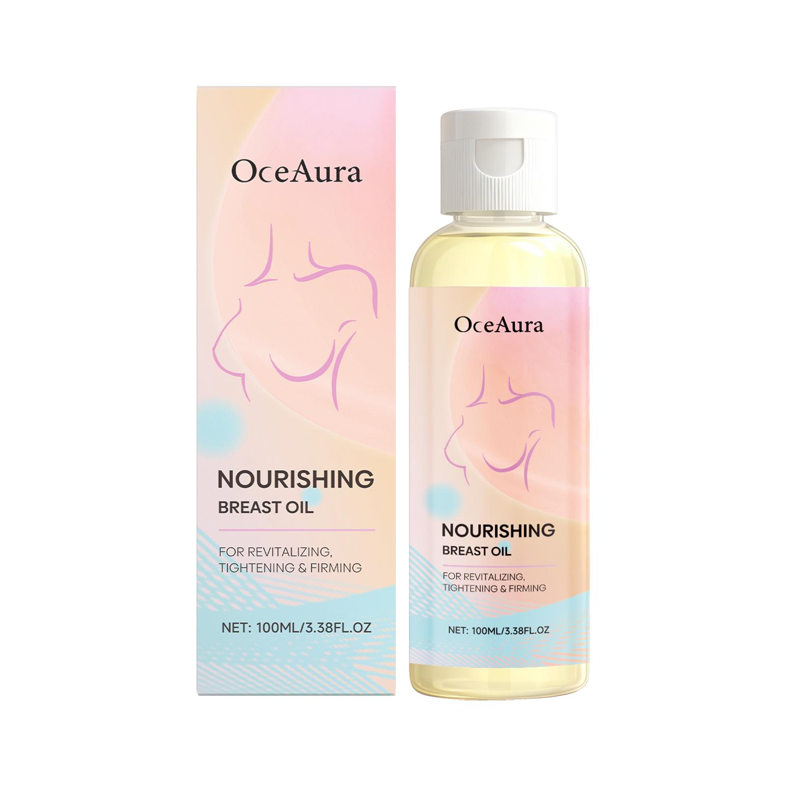 OceAura Breast Growth Oil Turmeric Lifts Chest Tighten Skin Firming Massage Deep Nourishment Breast Enlargement Oil for Women 100ml