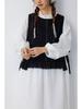 Women's Japanese Embroidered Cotton Lace Camisole Vest with Side Slits