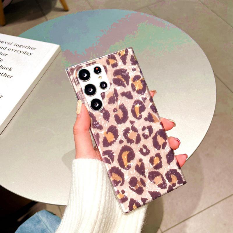 Samsung S25 Shell Print Leopard Print Mobile Phone Case S24Ultra Shiny A15 Popular Note20 Suitable for S23/A53