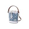 Tory Burch T Monogram Quilted Drawstring Bucket Bag Women Bags Pearl-Blue 149178-400