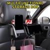Car Seat Back Organizer with Cup Holder Durable ABS Storage Box Multi-Purpose Hooks Fits Most Vehicles