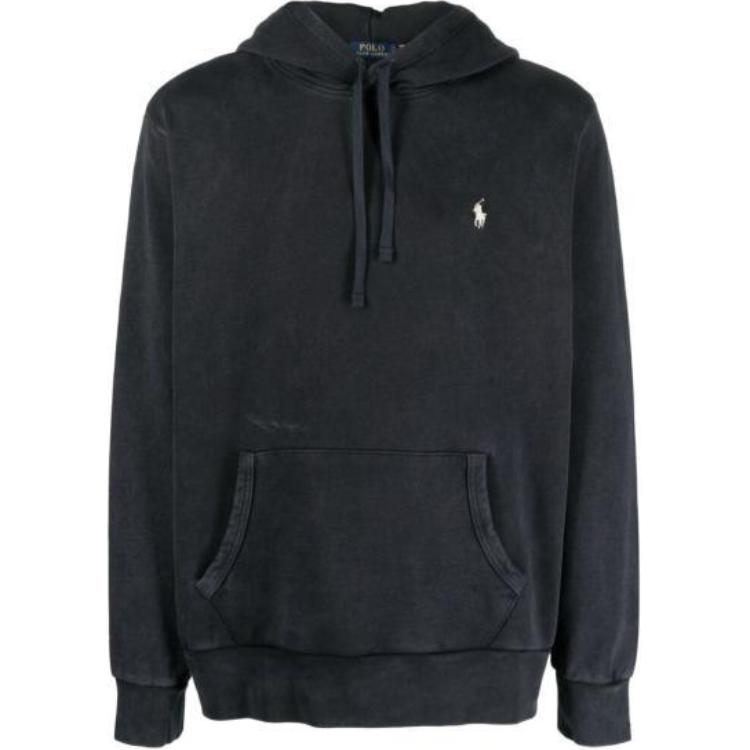 

Толстовка мужская Polo Ralph Lauren однотонная с капюшоном, приталенная, с длинным рукавом, черная 710916690-025 XXL