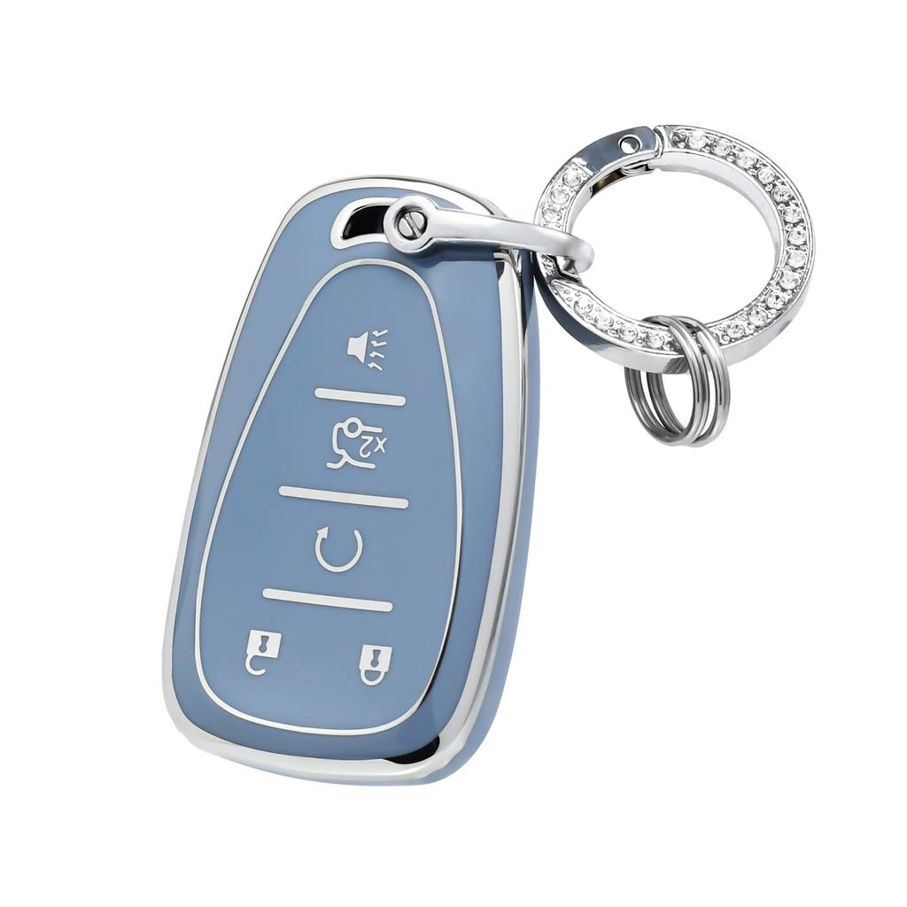 5 Buttons TPU Car Key Case Cover Fob For Chevrolet 2017-2019 Chevy Malibu Camaro Cruze Traverse Sonic Volt Bolt Equinox Protecto