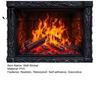 Cozy Living Room Decor Fireplace Flame Wall Decal, Vintage European Background Sticker, Self-Adhesive Waterproof Window Sticker Mural for Dining Space