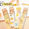 4pcs/set Office Supplies Soft Ruler Set Drawing Tools Straight Ruler Capybara Set of Rulers
