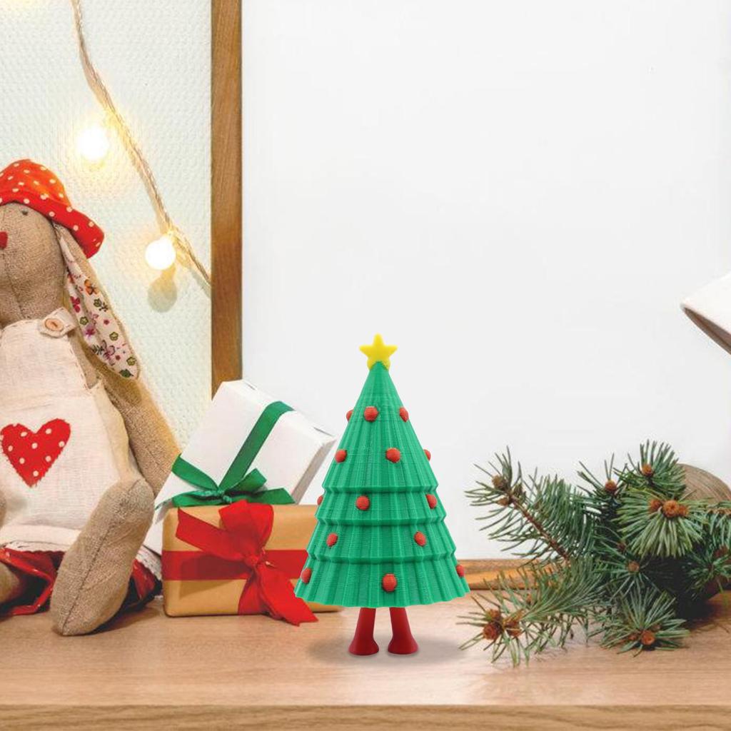 Desk Christmas Tree Press Jump Figurines Interactive Christmas Tree Toy For Adults Goodie Bag Classroom Prize Bedside Table