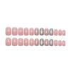 Wearable Gentle Nude Pink Glitter Nail Art Stickers & False Tips