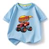 Children's Pure Short Sleeved Tshirt Blaze And The Monster Machines Kids Cartoon Tee Boys Girls Summer O-Neck Tee Tops