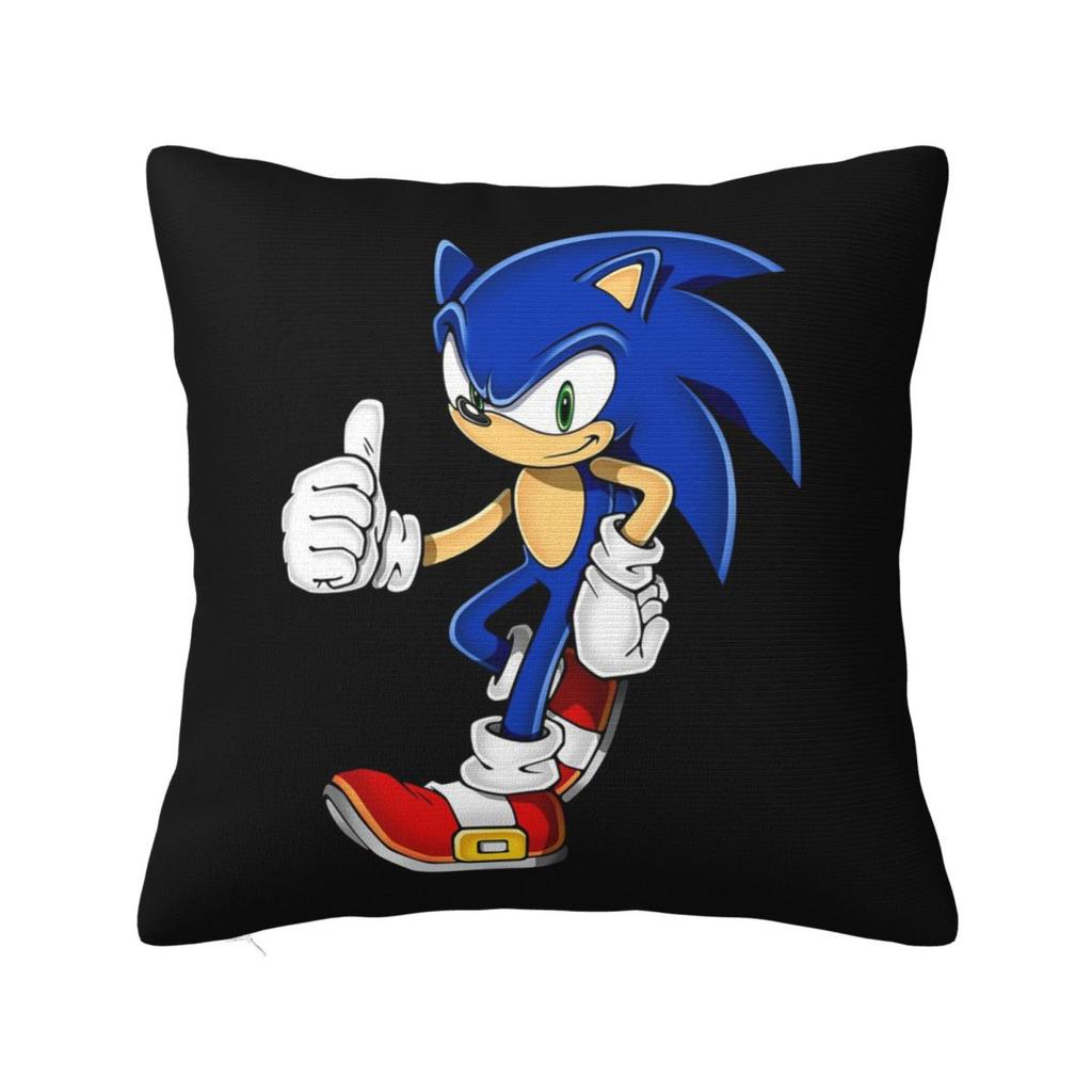 Movie Super Sonic Shadow Square Pillowcase Cushion Cover Pillow Case Throw Pillow Cover for Home Sofa Living Room
