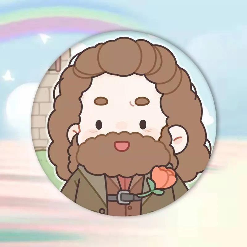 Anime Q Version Badge Brooch