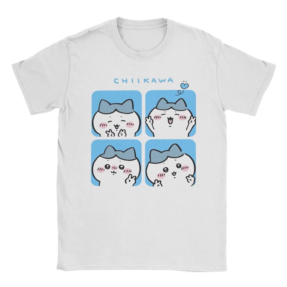 Chiikawa T-Shirt Sommer Baumwoll-T-Shirts für Unisex Hip Hop Lässiges T-Shirt Kurzarm Streetwear Kleidung Bequem Weich