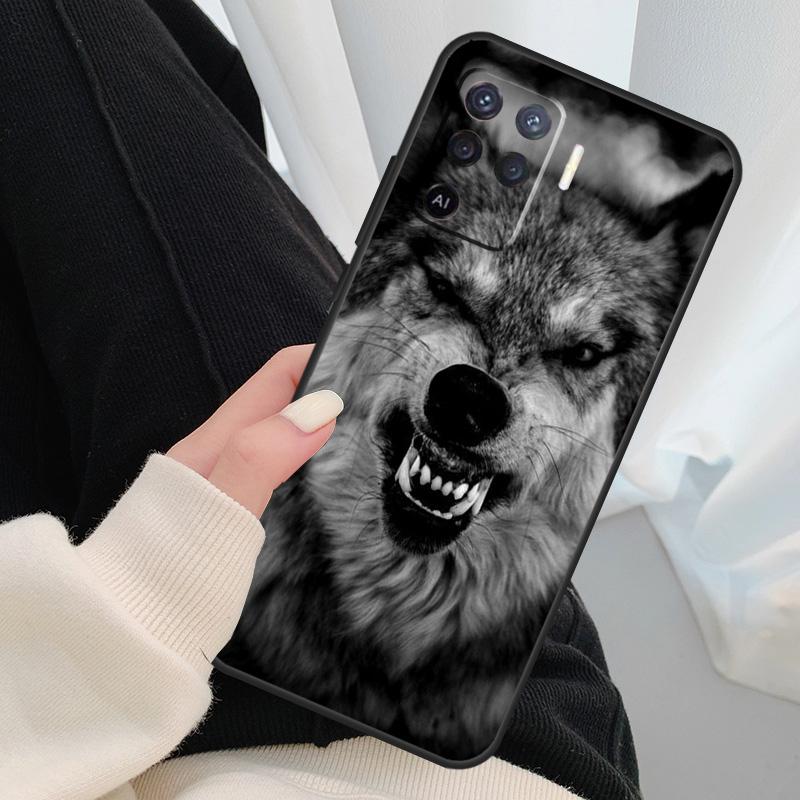 Animal Wolf Howling Case For Oppo A17 A57 A77 A40 A78 A54 A74 A94 A76 A16 A96 A18 A60 A80 A38 A58 A98 A15 A5 Pro