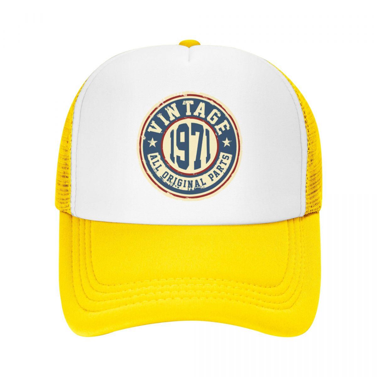 

Винтажная бейсболка 1971 года со всеми оригинальными деталями, уличная бейсболка WoUnisex, регулируемая унисекс-подарок на день рождения, шляпа дальнобойщика, осенние кепки Snapback Trucker Hat