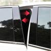 6pcs Fit For BMW 5 Series F10 F11 F07 2010 2011 2012 2013-2016 Glossy Black Pillar Posts Window Door Column B C Sticker Cover Trim