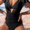 Swimsuit Bikini Split Swimming Strap Top One-piece Wide Shoulder Strap High Waist Women's Swimsuit Set