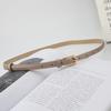 Women's Pin Buckle Thin Belt Fashion Trendy Waistband Dresses Decoration PU Leather Belt