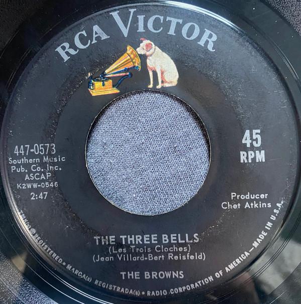 

7inch Record BROWNS - Three Bells / Scarlet Ribbons 4470573 RCA VICTOR US Country/Folk Used