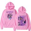 KPop Devil Hunter Splicing Pattern Front Rear Printed Youthful Fashionable Comfortable Casual Women's Hoodie