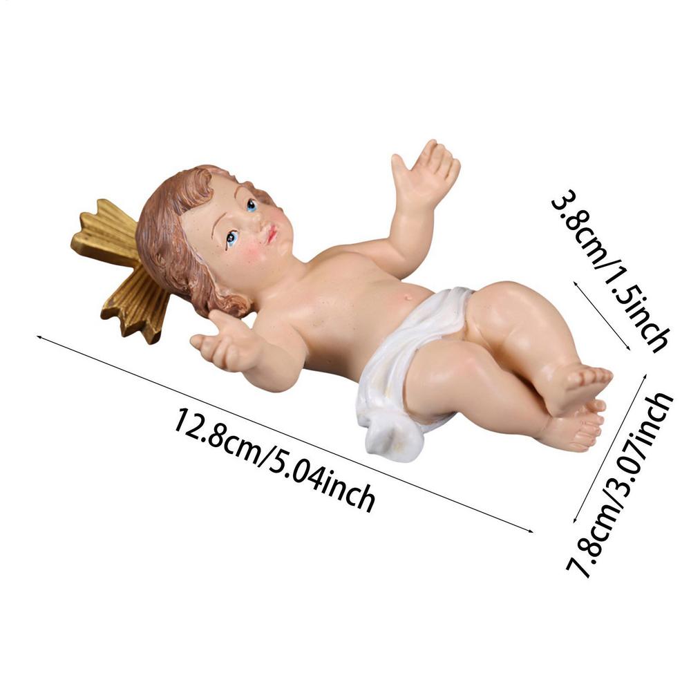 Weihnachten Baby Jesus Christus in Krippe Weihnachtskrippe Baby Jesus Figuren Set Kirche Krippe Bastel Dekoration