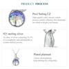 BAMOER 925 Sterling Silver Mermaid Fishtail Pendant Necklace Colorful Fish Scales Neck Chain for Women Fine Jewelry Gift