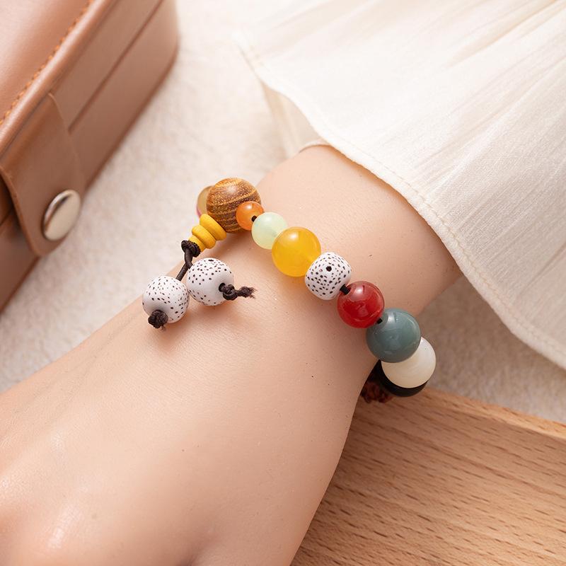 Eighteen-Seed Rosary Plate To Play With Colorful Bracelets, Bodhi Seeds, Buddha Beads, Bracelets, Retro Lucky Jewelry, Duobao Safety Bracelet.